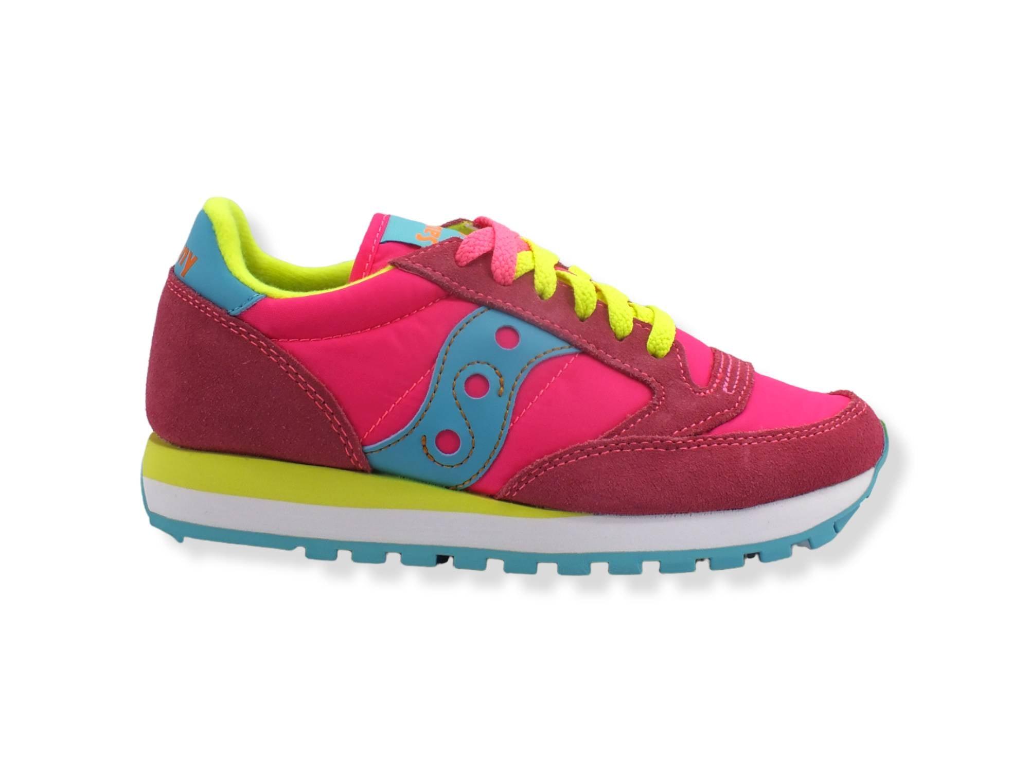 SAUCONY Jazz Original Sneaker Donna Pink Yellow 1044-293 - Sandrini Calzature e Abbigliamento