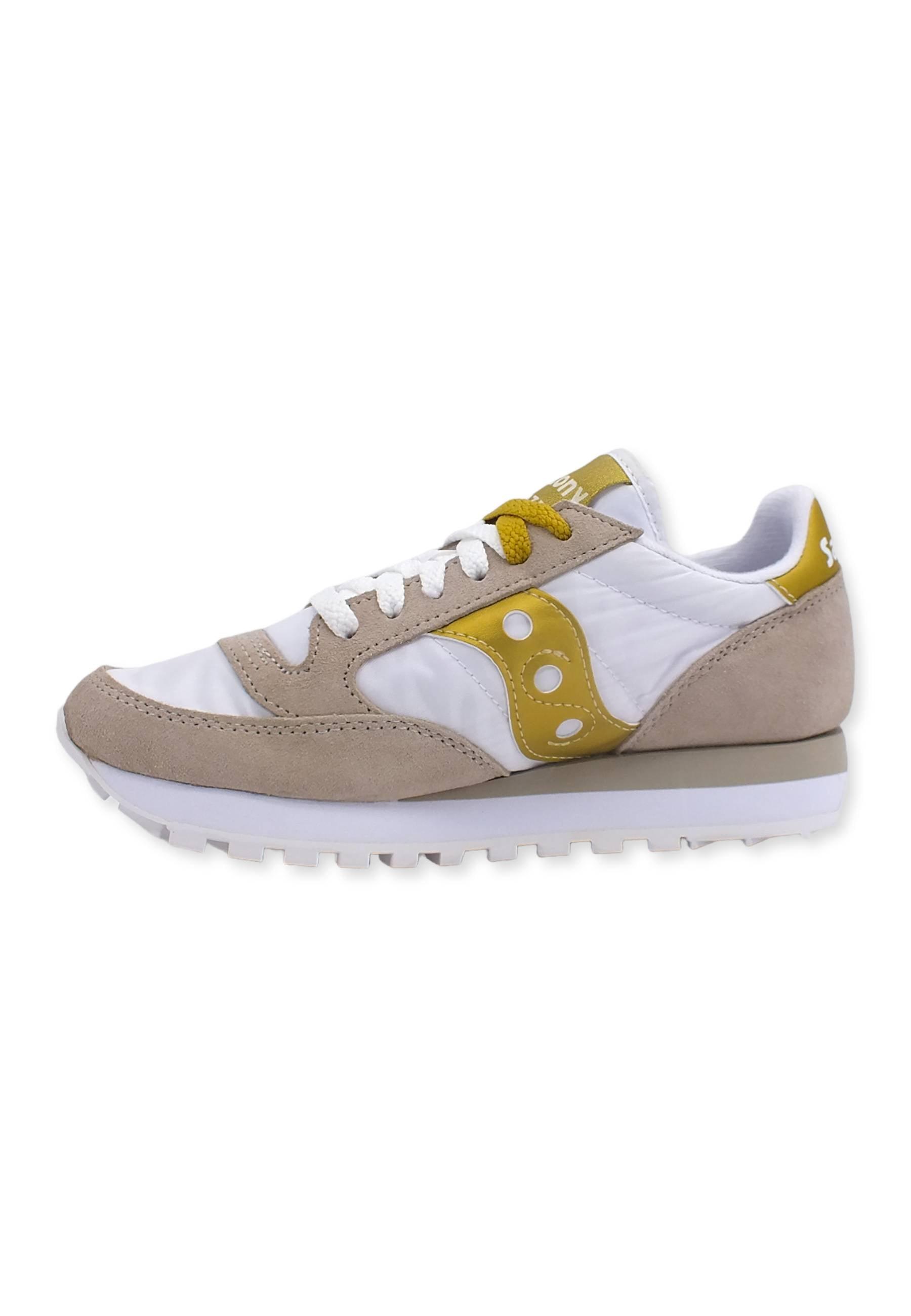 SAUCONY Jazz Original Sneaker Donna White Gold S1044-611 - Sandrini Calzature e Abbigliamento