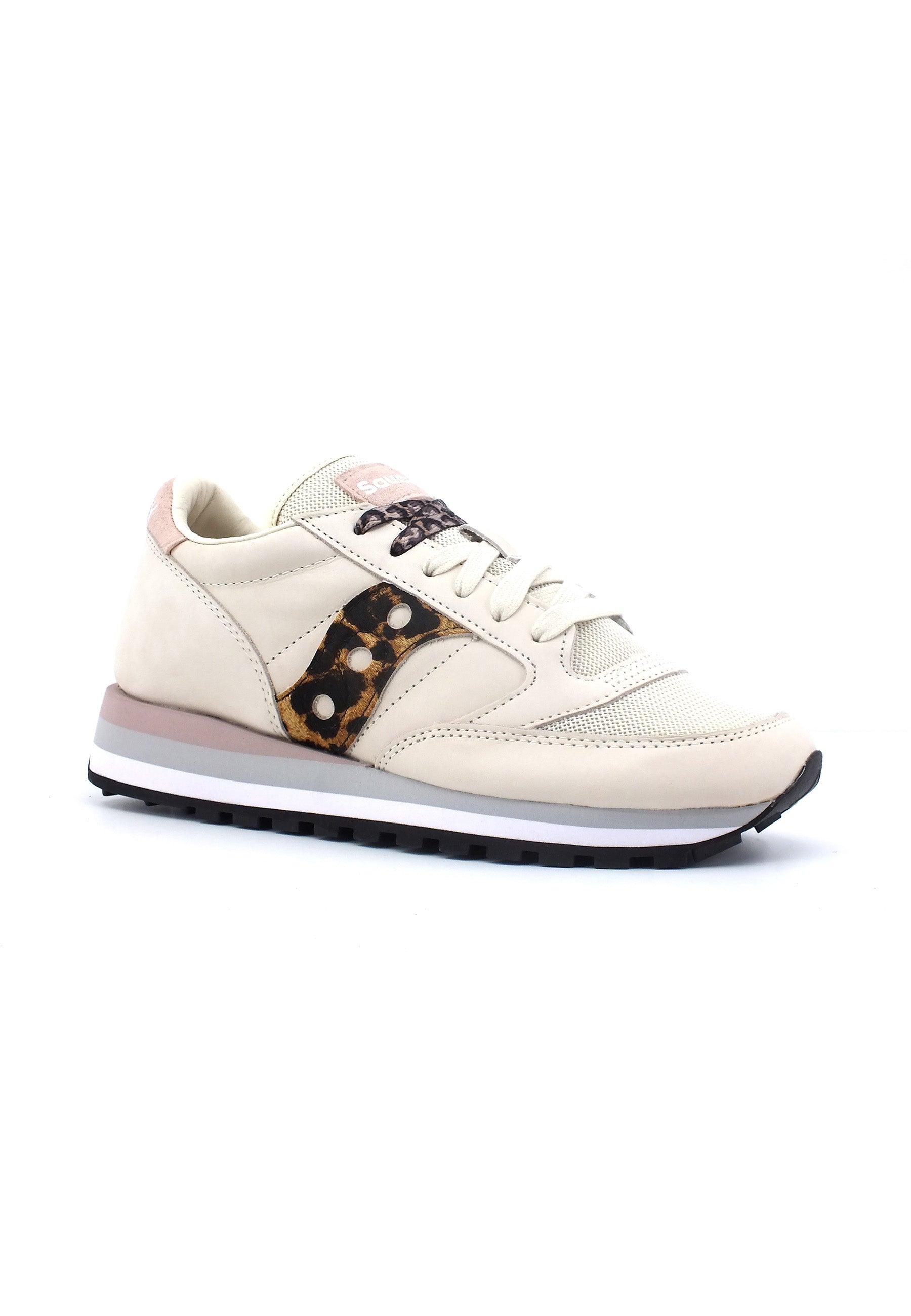 SAUCONY Jazz Triple Sneaker Donna Beige Leopard S60727-2 - Sandrini Calzature e Abbigliamento