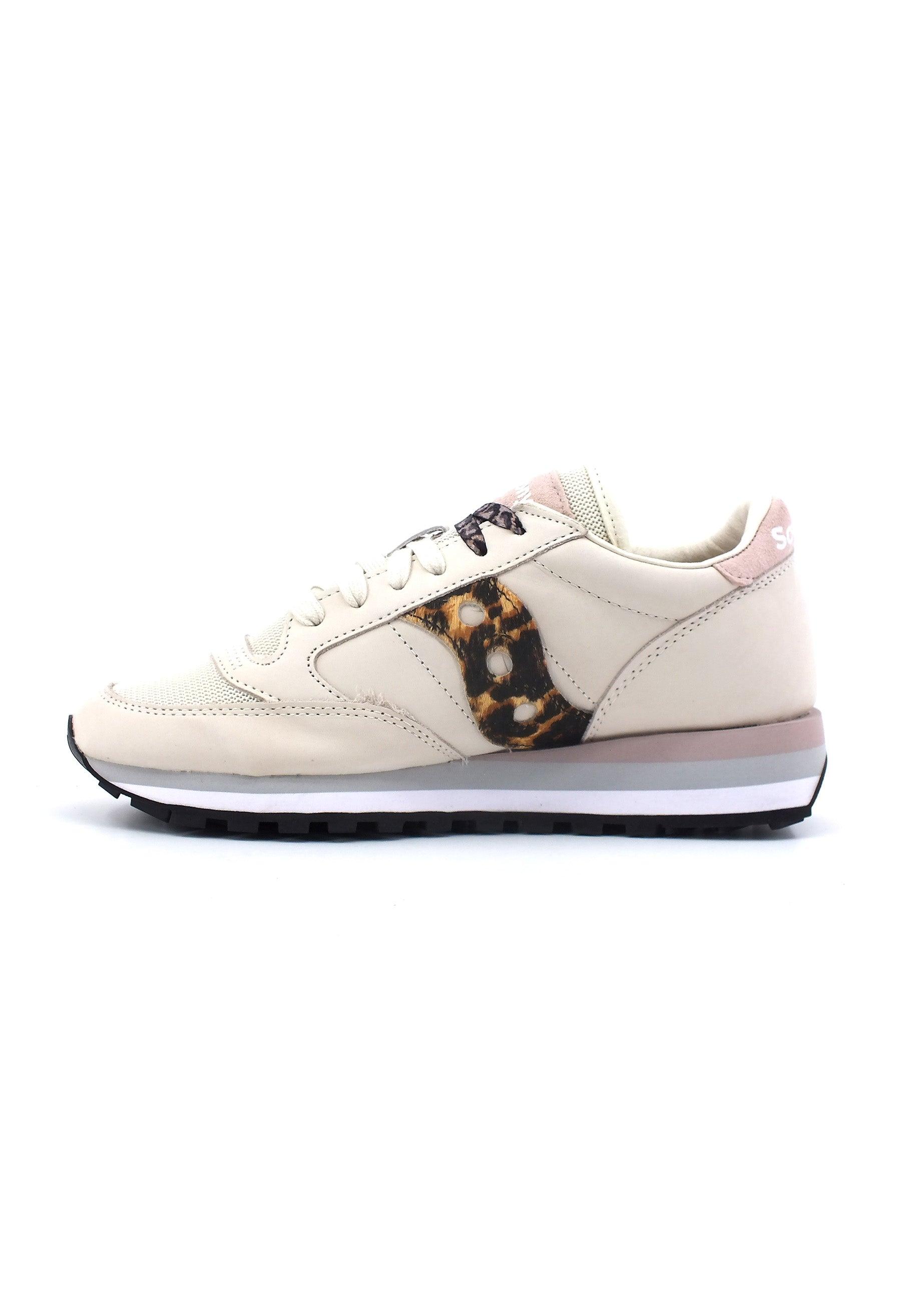 SAUCONY Jazz Triple Sneaker Donna Beige Leopard S60727-2 - Sandrini Calzature e Abbigliamento