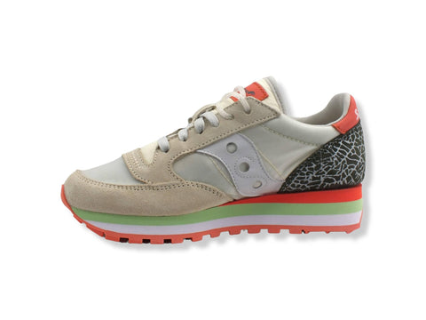 SAUCONY Jazz Triple Sneaker Donna Light Beige S60634-2 - Sandrini Calzature e Abbigliamento