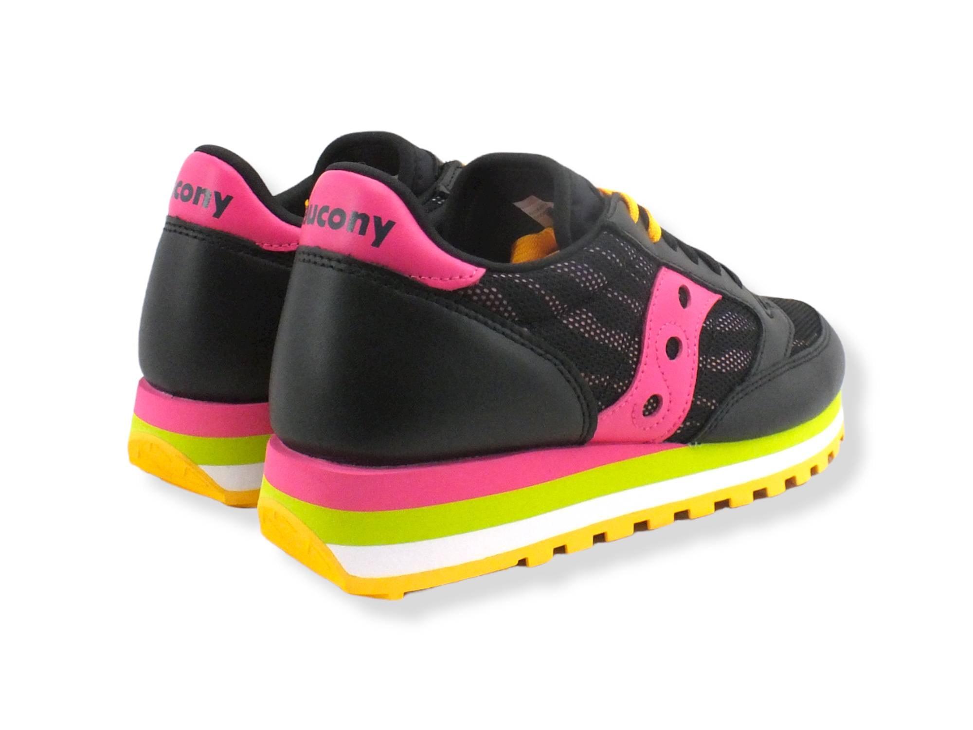 SAUCONY Jazz Triple Sneaker Donna Multicolor Black Pink S60640-2 - Sandrini Calzature e Abbigliamento