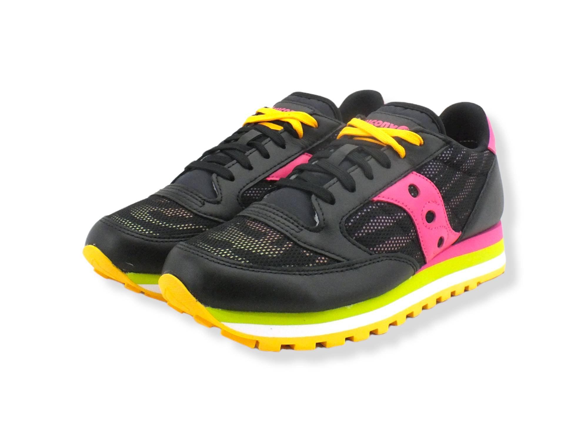 SAUCONY Jazz Triple Sneaker Donna Multicolor Black Pink S60640-2 - Sandrini Calzature e Abbigliamento