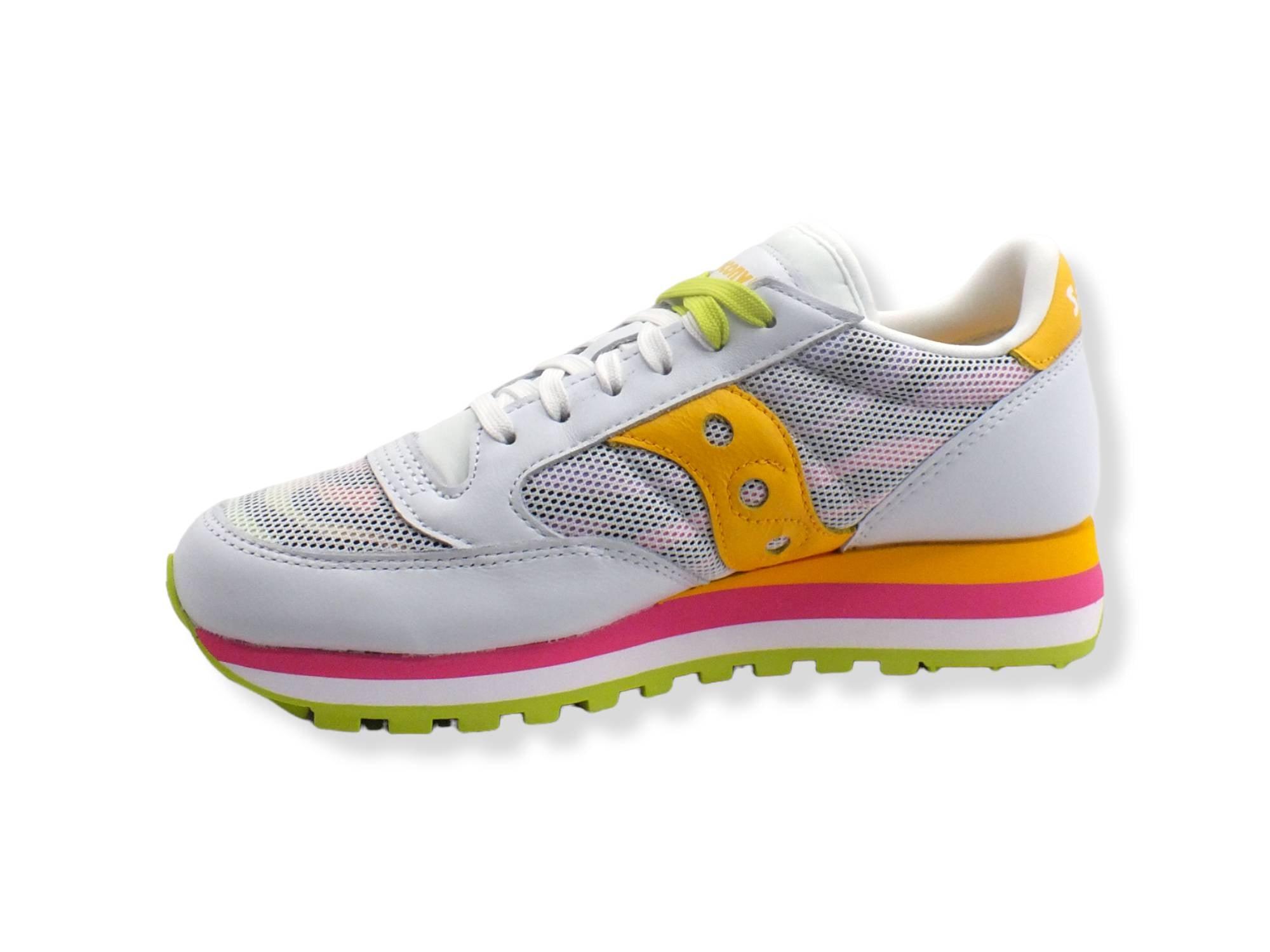 SAUCONY Jazz Triple Sneaker Donna Multicolor White Yellow S60640-1 - Sandrini Calzature e Abbigliamento