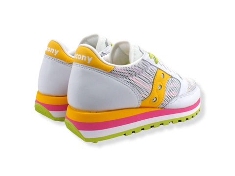 SAUCONY Jazz Triple Sneaker Donna Multicolor White Yellow S60640-1 - Sandrini Calzature e Abbigliamento