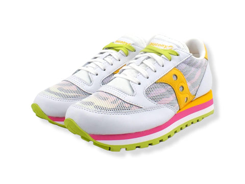 SAUCONY Jazz Triple Sneaker Donna Multicolor White Yellow S60640-1 - Sandrini Calzature e Abbigliamento