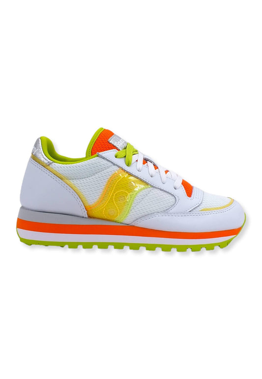 SAUCONY Jazz Triple Sneaker Donna White Orange S60645-1 - Sandrini Calzature e Abbigliamento