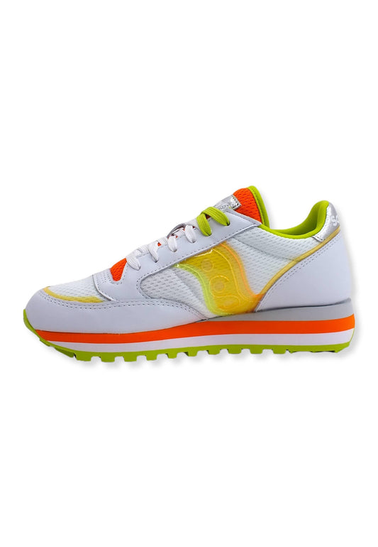 SAUCONY Jazz Triple Sneaker Donna White Orange S60645-1 - Sandrini Calzature e Abbigliamento