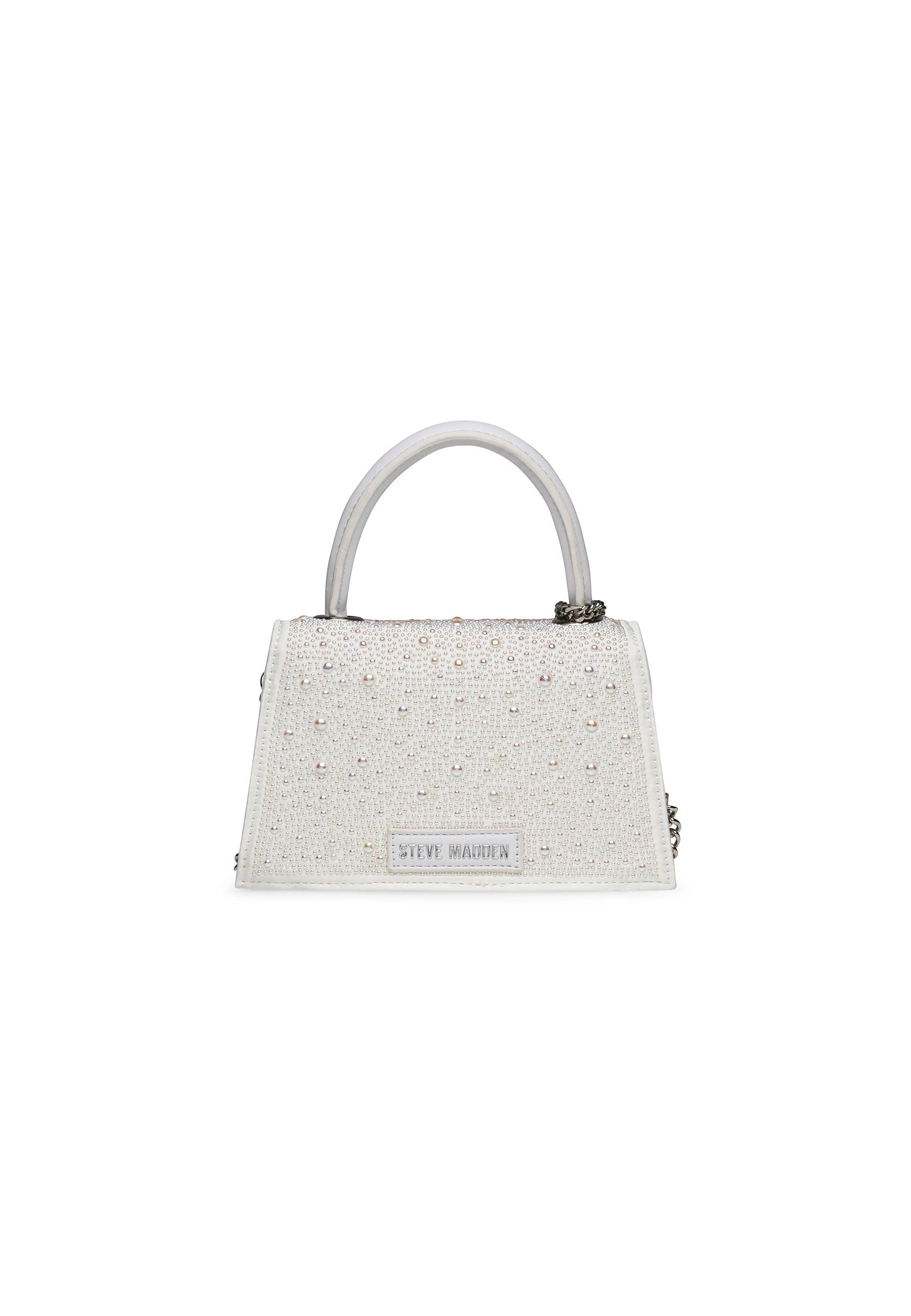 STEVE MADDEN Borsa Mini Satchel Perle White BADORE - Sandrini Calzature e Abbigliamento