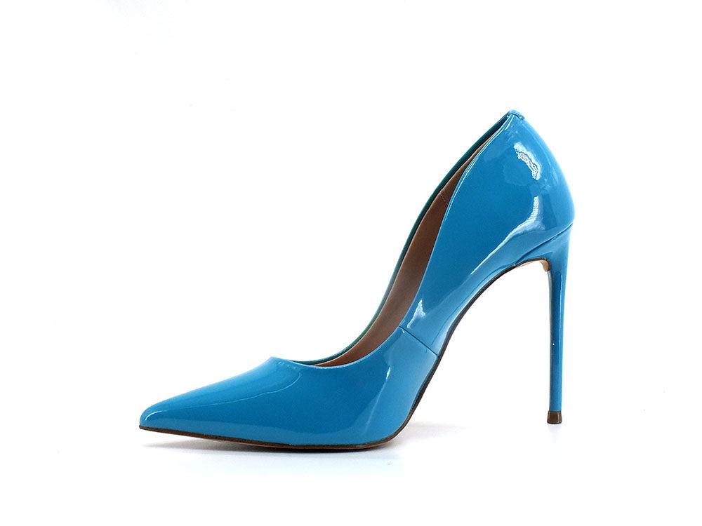 STEVE MADDEN Décolleté Tacco Polished Blu Bright Acqua VALA02S1 - Sandrini Calzature e Abbigliamento