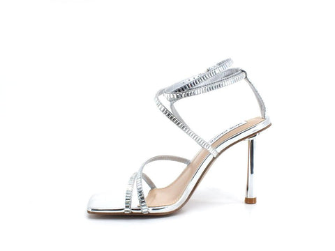 STEVE MADDEN Elegance Sandalo Tacco Gladiator Argento Silver ELEG02S1 - Sandrini Calzature e Abbigliamento