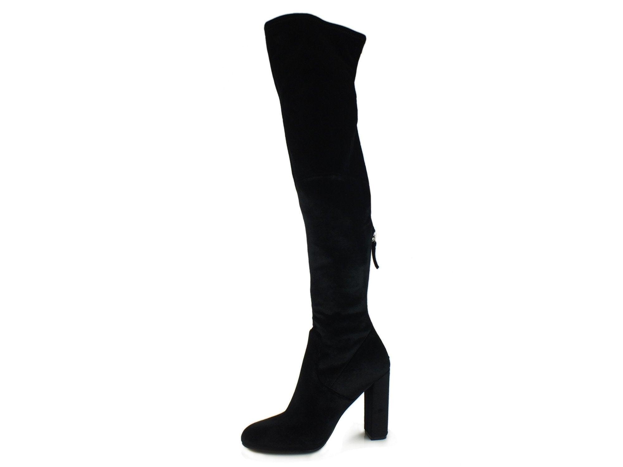 STEVE MADDEN Emotionv stivale alto tacco ciniglia TESSUTO BLACK NERO - Sandrini Calzature e Abbigliamento