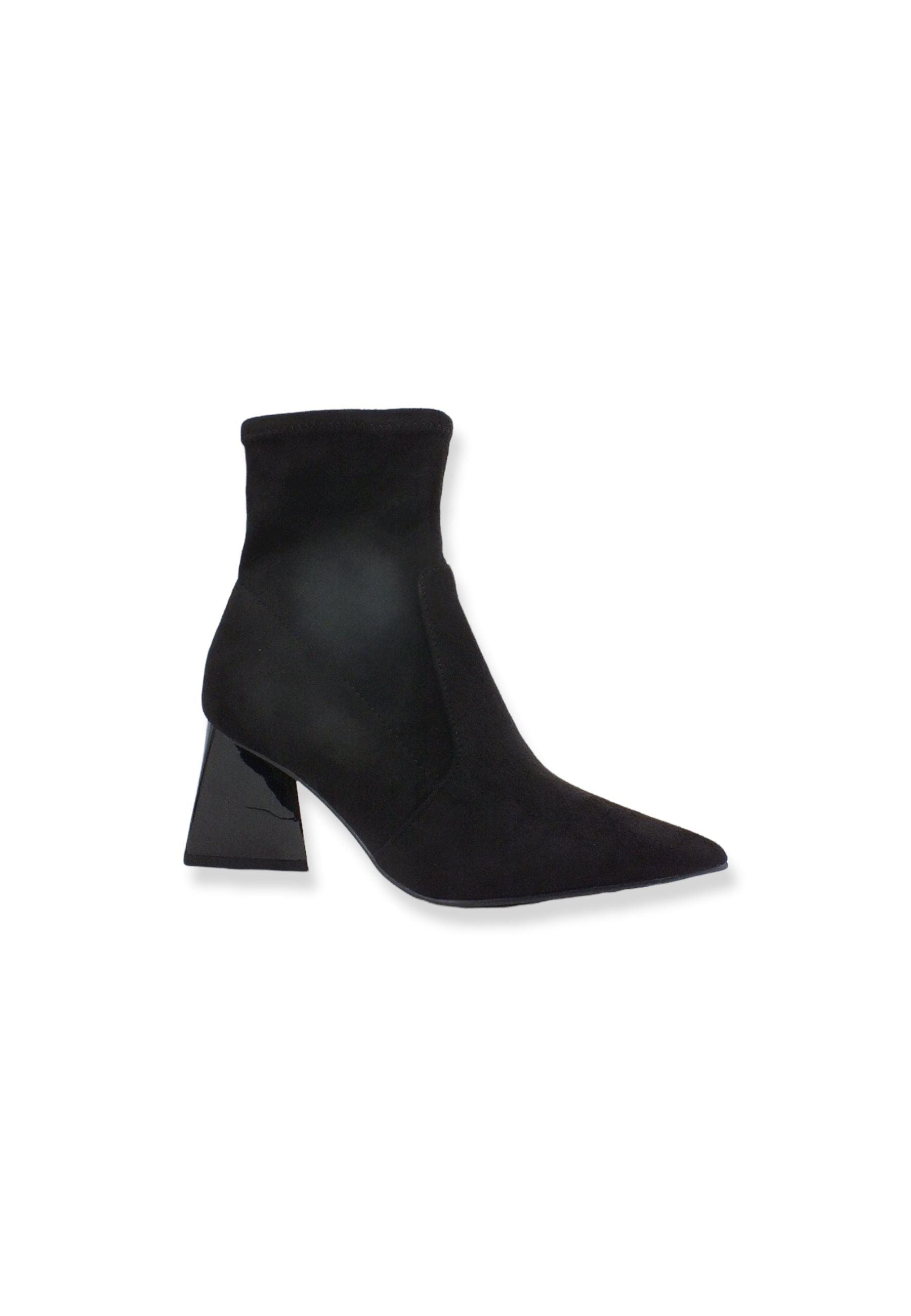 STEVE MADDEN Enlist Stivaletto Suede Tacco Triangolo Donna Black ENLI01S1 - Sandrini Calzature e Abbigliamento