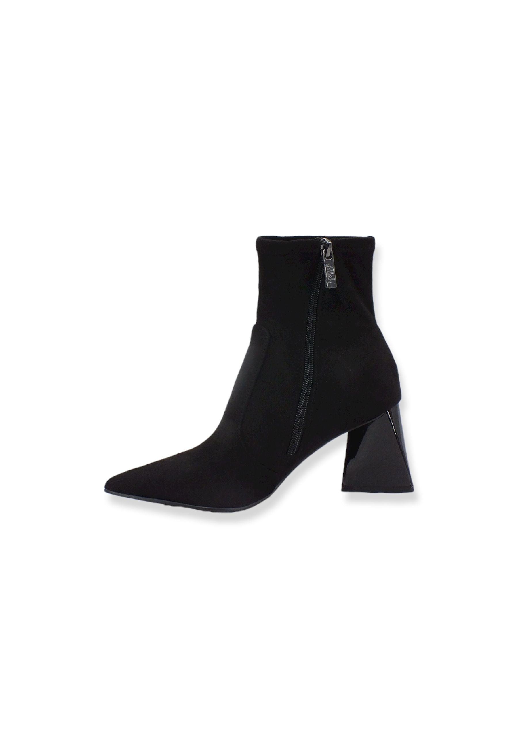 STEVE MADDEN Enlist Stivaletto Suede Tacco Triangolo Donna Black ENLI01S1 - Sandrini Calzature e Abbigliamento