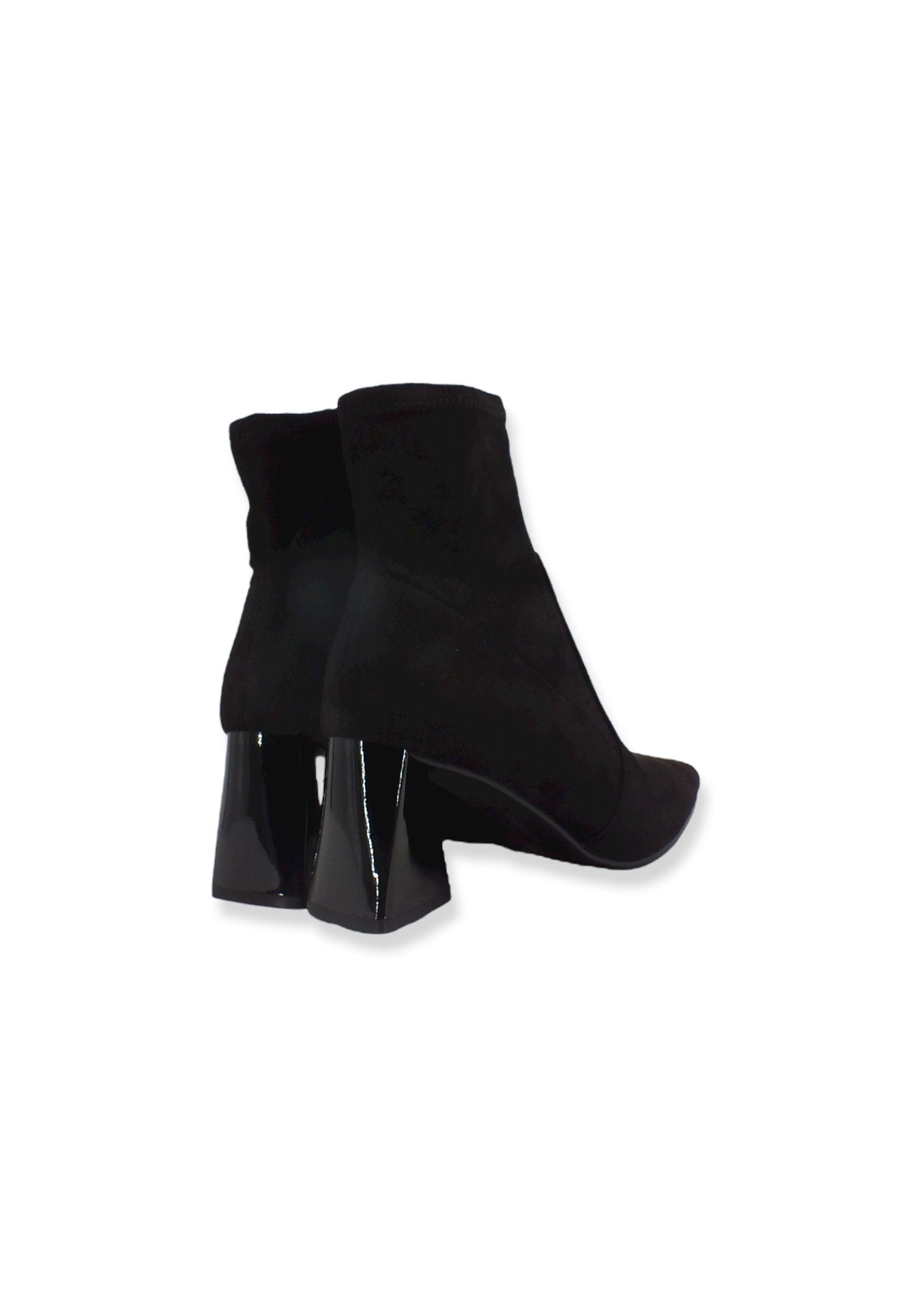 STEVE MADDEN Enlist Stivaletto Suede Tacco Triangolo Donna Black ENLI01S1 - Sandrini Calzature e Abbigliamento