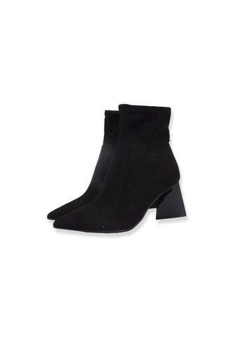 STEVE MADDEN Enlist Stivaletto Suede Tacco Triangolo Donna Black ENLI01S1 - Sandrini Calzature e Abbigliamento