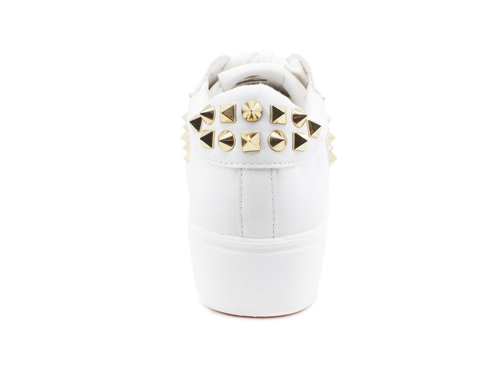 STEVE MADDEN Escalade Sneaker Platform Borchie White Gold ESCA07S1 - Sandrini Calzature e Abbigliamento
