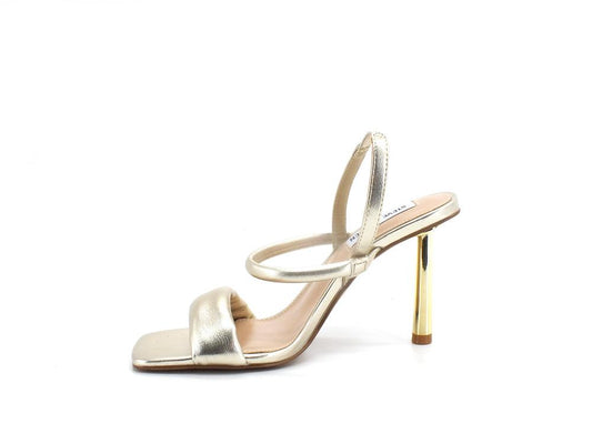 STEVE MADDEN Exquisite Sandalo Tacco Laminato Oro Gold EXQU01S1 - Sandrini Calzature e Abbigliamento