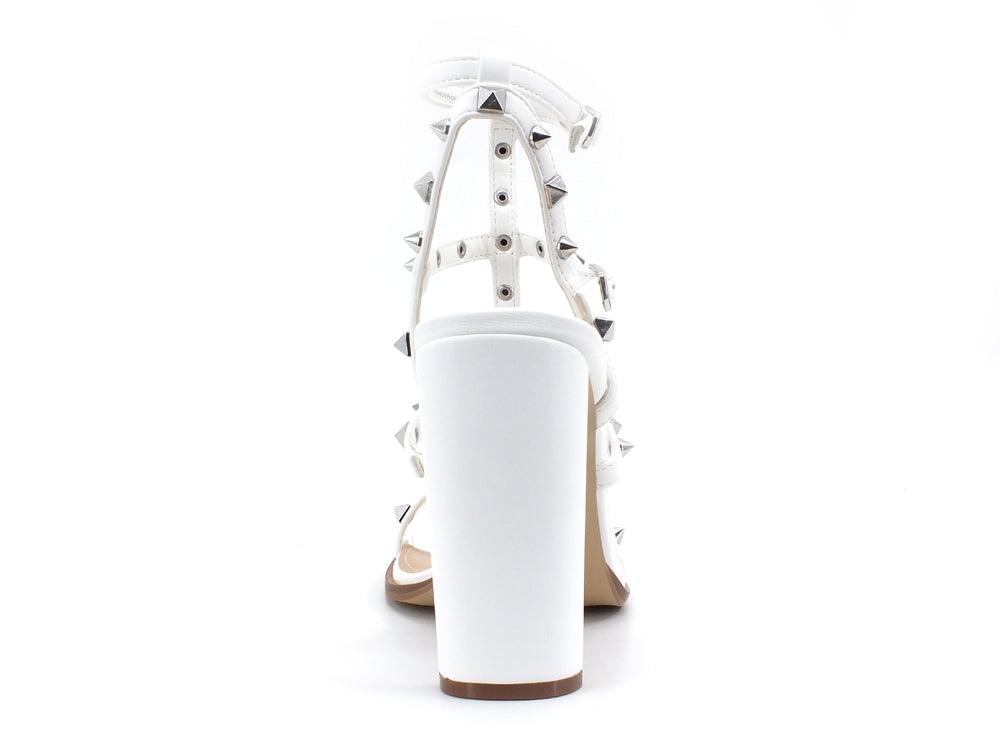 STEVE MADDEN Felizia Sandalo Tacco Listini Borchie White FELI07S1 - Sandrini Calzature e Abbigliamento