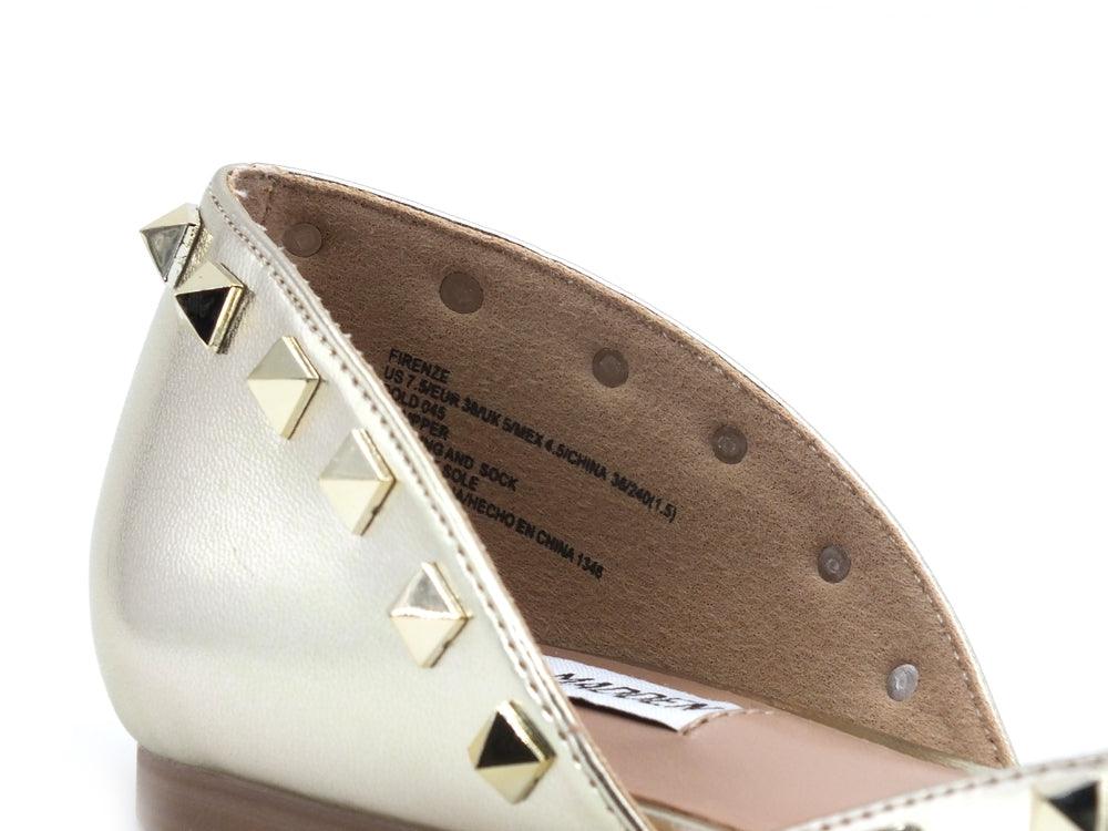 STEVE MADDEN Firenze Ballerina Donna Borchie Gold FIRE07S1 - Sandrini Calzature e Abbigliamento