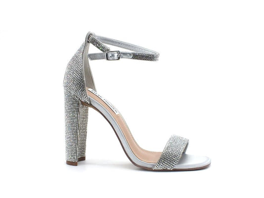 STEVE MADDEN Franky Sandalo Strass Crystal Argento FRAN06S1 - Sandrini Calzature e Abbigliamento