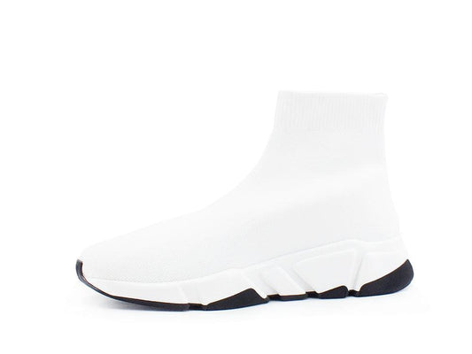 STEVE MADDEN Gametime2 Sneaker Calzino Elastic Sock Hi White GAME08S1 - Sandrini Calzature e Abbigliamento