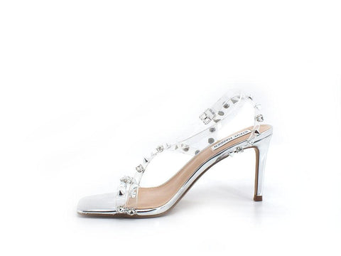 STEVE MADDEN Glitzed Sandalo Tacco Borchie Clear Trasparente GLIT03S1 - Sandrini Calzature e Abbigliamento