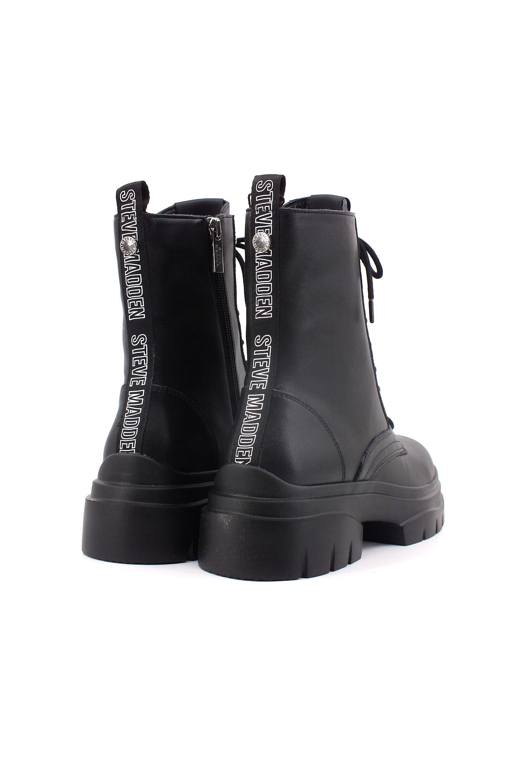 STEVE MADDEN Hangout Stivaletto Anfibio Donna Black HANG01S - Sandrini Calzature e Abbigliamento