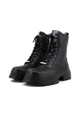 STEVE MADDEN Hangout Stivaletto Anfibio Donna Black HANG01S - Sandrini Calzature e Abbigliamento