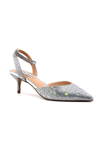 STEVE MADDEN Kittie Sandalo Tacco Strass Donna Silver KITT04S1 - Sandrini Calzature e Abbigliamento