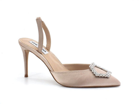 STEVE MADDEN Lucent Sandalo Tacco Punta Satin Black LUCE02S1 - Sandrini Calzature e Abbigliamento