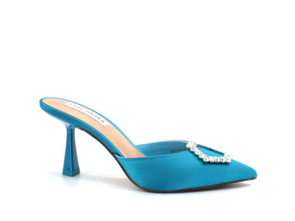 STEVE MADDEN Luxe City Sandalo Ciabatta Mule Blue Teal LUXE03S1 - Sandrini Calzature e Abbigliamento