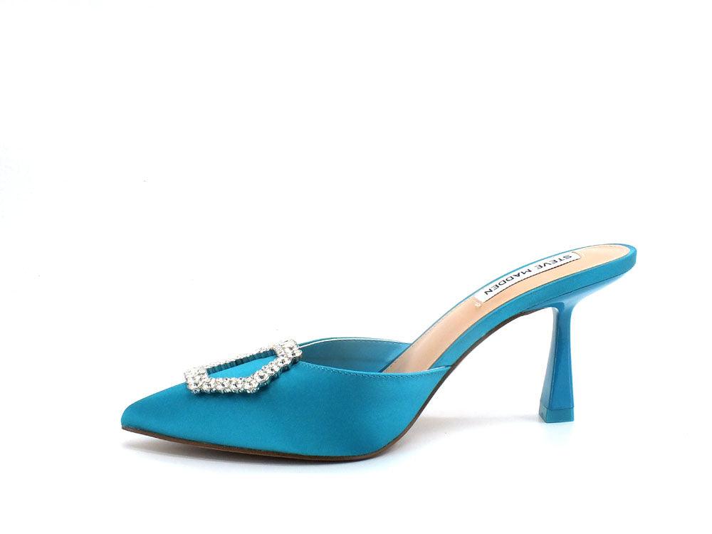 STEVE MADDEN Luxe City Sandalo Ciabatta Mule Blue Teal LUXE03S1 - Sandrini Calzature e Abbigliamento