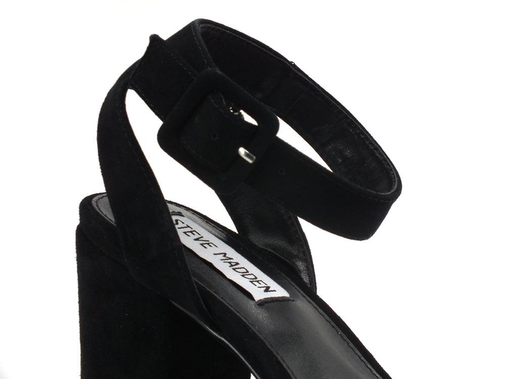 STEVE MADDEN Malia Sandalo Tacco Suede Black MALI03S1 - Sandrini Calzature e Abbigliamento