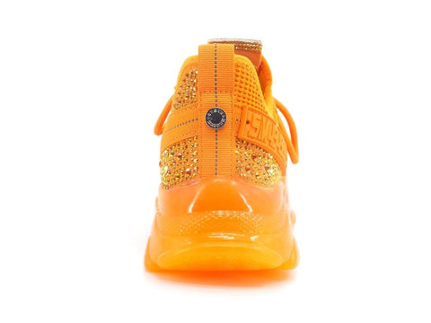 STEVE MADDEN Maxilla-R Sneaker Elastic Strass Fluo Neon Apricot MAXI09S1 - Sandrini Calzature e Abbigliamento