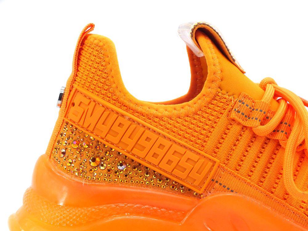 STEVE MADDEN Maxilla-R Sneaker Elastic Strass Fluo Neon Apricot MAXI09S1 - Sandrini Calzature e Abbigliamento