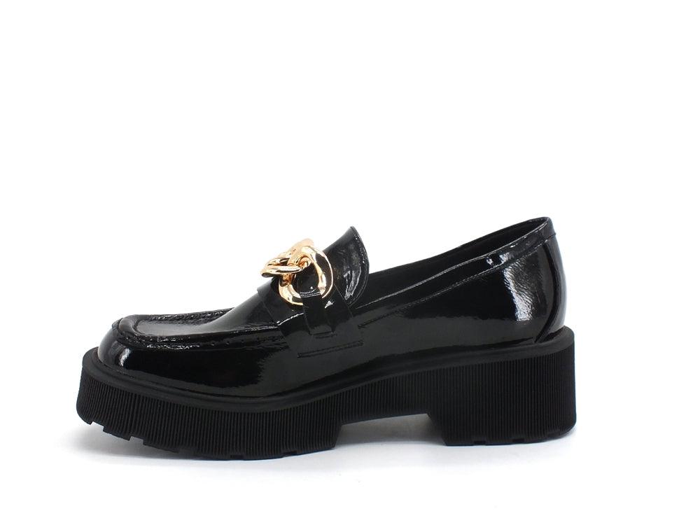 STEVE MADDEN Meadow Mocassino Carrarmato Vernice Black MEAD03S1 - Sandrini Calzature e Abbigliamento