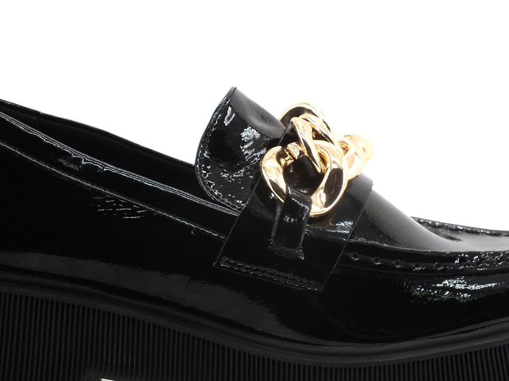 STEVE MADDEN Meadow Mocassino Carrarmato Vernice Black MEAD03S1 - Sandrini Calzature e Abbigliamento