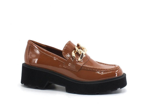 STEVE MADDEN Meadow Mocassino Carrarmato Vernice Cognac MEAD03S1 - Sandrini Calzature e Abbigliamento