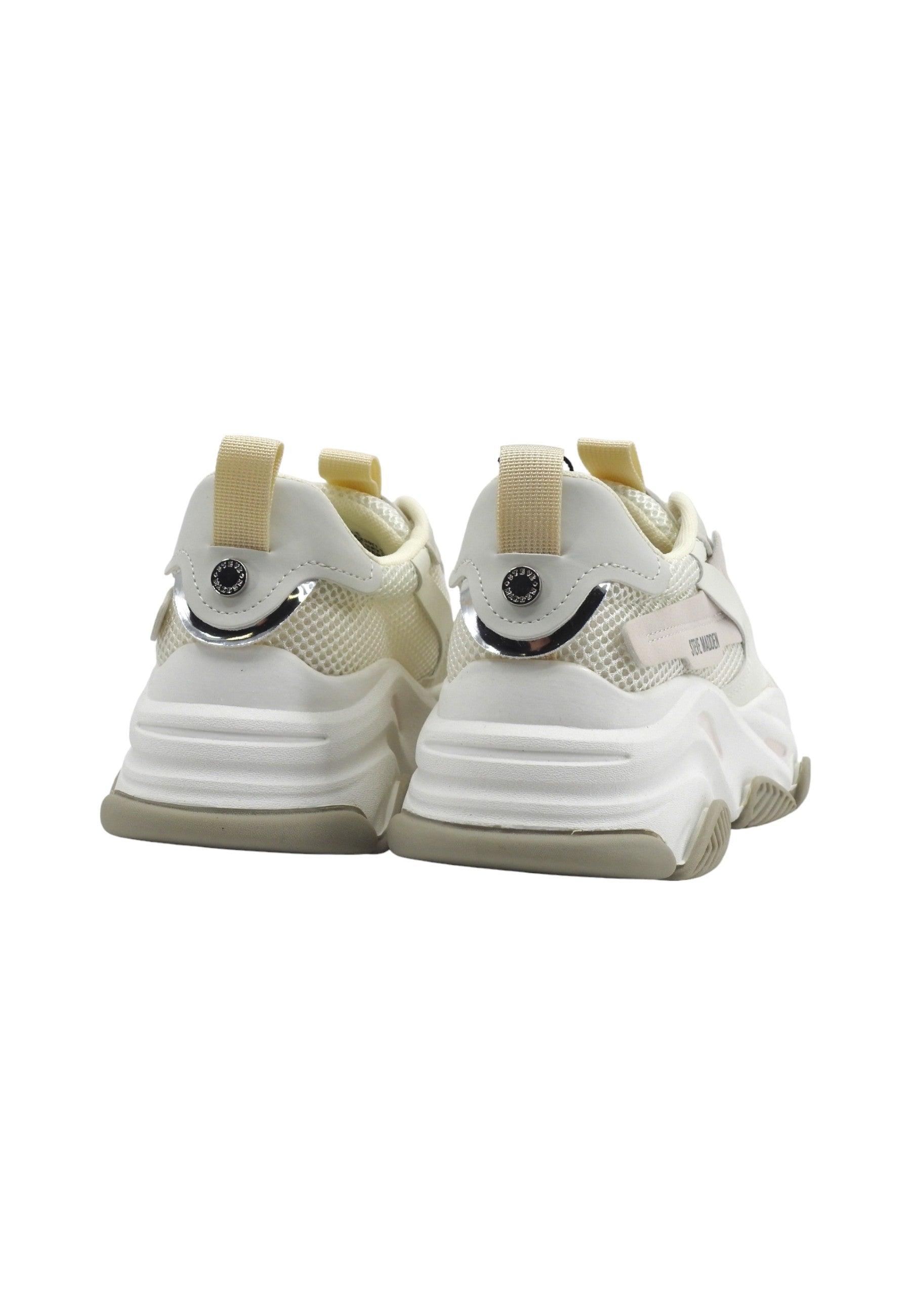 STEVE MADDEN Possession-E Sneaker Donna Off White Beige Grey POSS07S1 - Sandrini Calzature e Abbigliamento