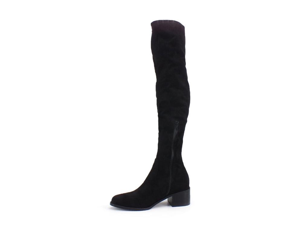 STEVE MADDEN Sadie Stivale Alto Suede Black SADI02S1 - Sandrini Calzature e Abbigliamento