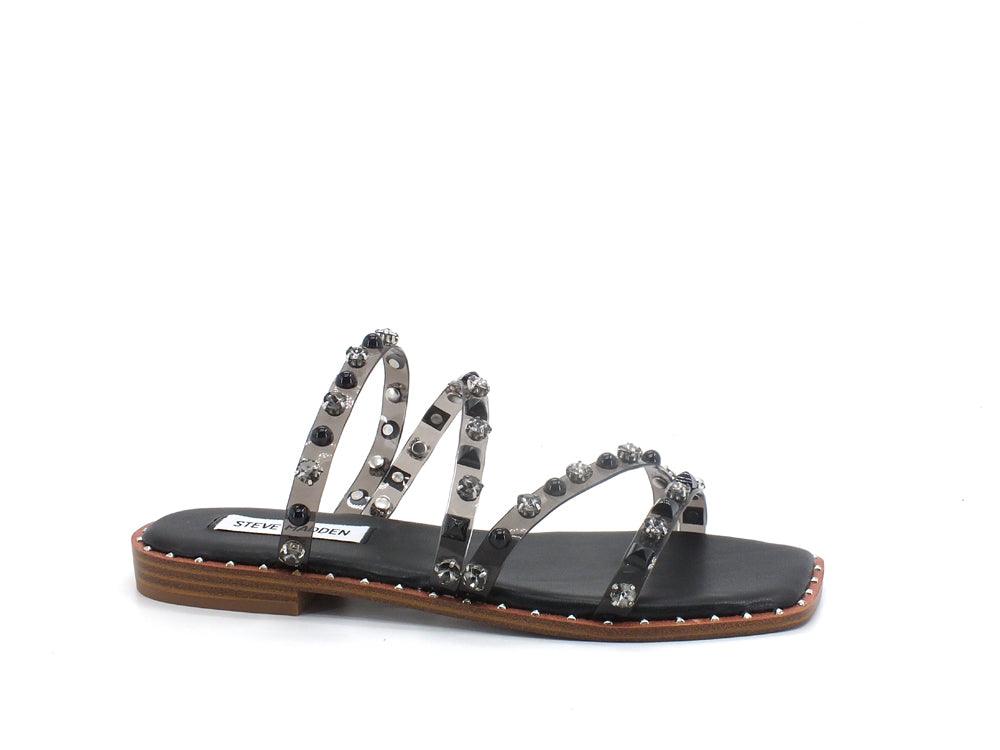 STEVE MADDEN Skyler Ciabatta Borchie Clear Black SKYL11S1 - Sandrini Calzature e Abbigliamento