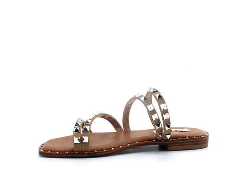 STEVE MADDEN Skyler Ciabatta Listini Borchie Marrone Tan SKYL11S1 - Sandrini Calzature e Abbigliamento