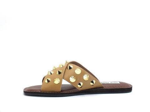STEVE MADDEN Spikey Ciabatta Borchie Tan SPIK02S1 - Sandrini Calzature e Abbigliamento