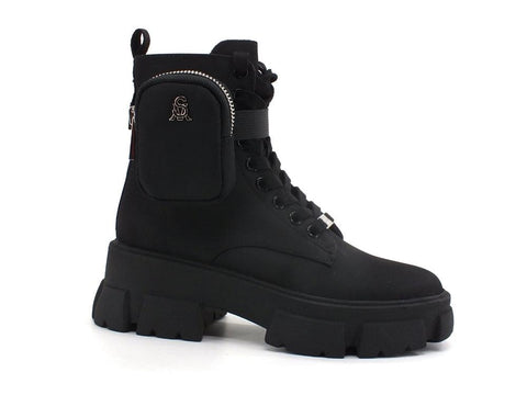 STEVE MADDEN Tanker Anfibio Stivaletto Combact Black TANK04S1 - Sandrini Calzature e Abbigliamento