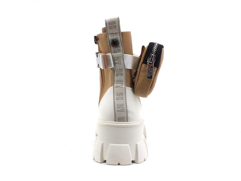 STEVE MADDEN Tanker-P Anfibio Combact Bone Multi TANK04S1 - Sandrini Calzature e Abbigliamento