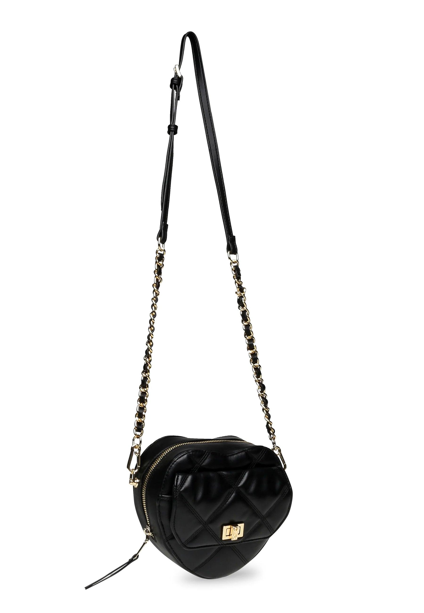 STEVE MADDEN Tracolla Crossbody Black Gold BHEART - Sandrini Calzature e Abbigliamento