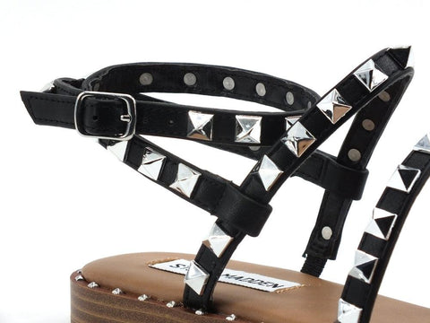 STEVE MADDEN Travel Gladiator Sandalo Borchie Black TRAV02S1 - Sandrini Calzature e Abbigliamento