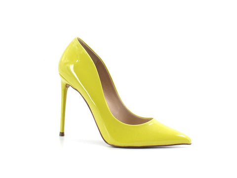 STEVE MADDEN Vala Decoltè Tacco Polished Giallo Shock VALA02S1 - Sandrini Calzature e Abbigliamento