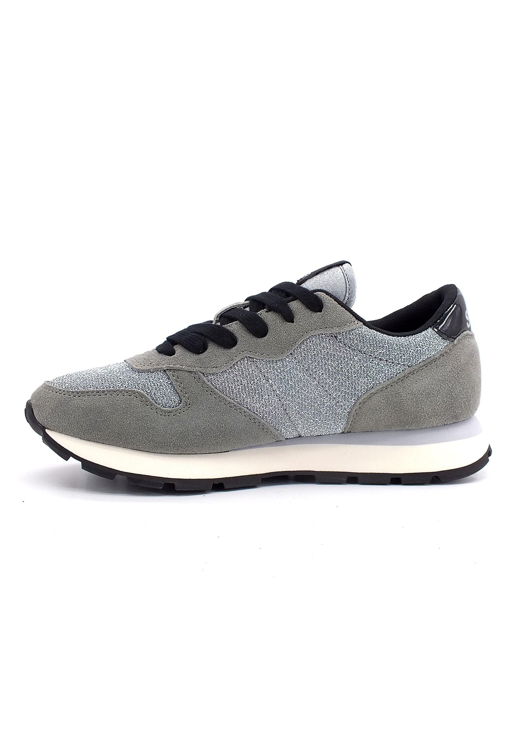 SUN68 Ally Glitter Sneaker Donna Grigio Medio Z42203 - Sandrini Calzature e Abbigliamento